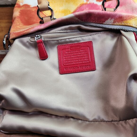 Euc Rare Coach Ashley Floral Multi-Colored Shoulder Bag/Satchel Purse - Picture 13 of 14